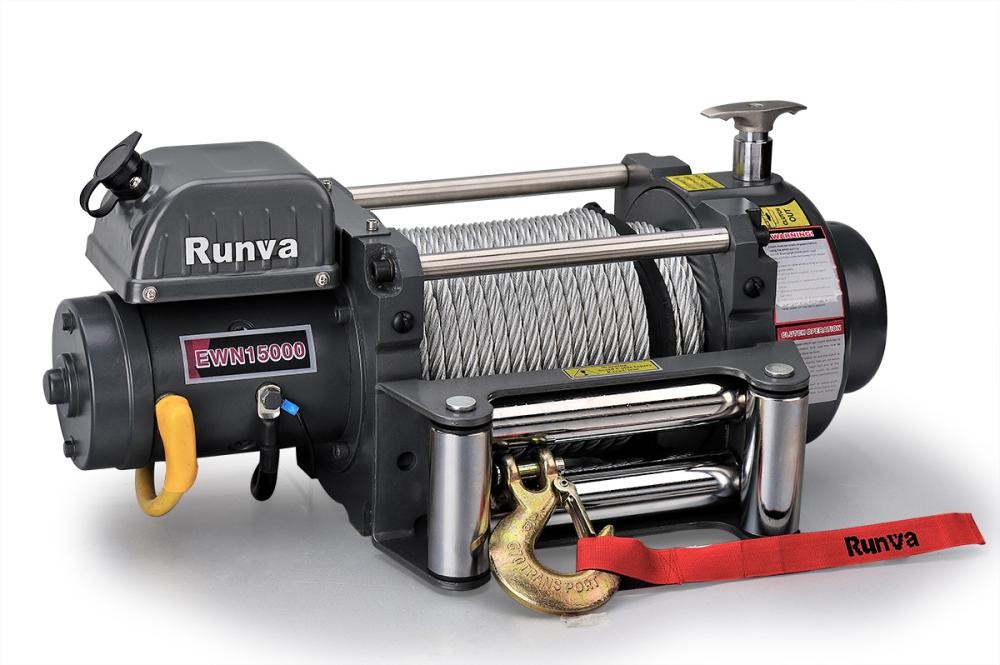 Runva EWN15000U электрическая индустриальная лебедка 12V 6800 кг