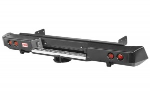 RIFDMX-20150 бампер задний Isuzu D-MAX с квадратом под фаркоп и фонарями, стандарт