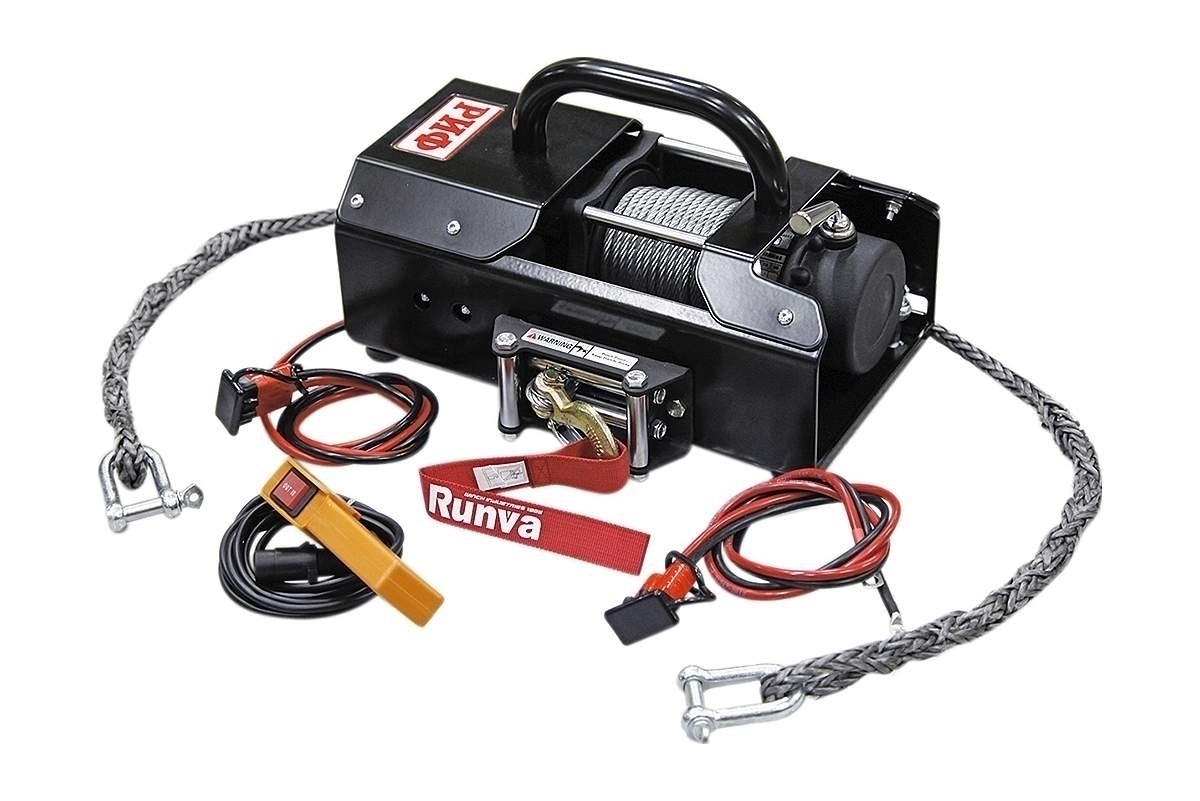 РИФ EWX4500U-KIT2 лебёдка переносная 4500U c малой площадкой, стальной трос