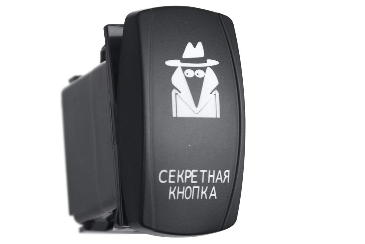РИФ RIF22-1-4102800 переключатель ВКЛ/ВЫКЛ, синий, СЕКРЕТНАЯ кнопка