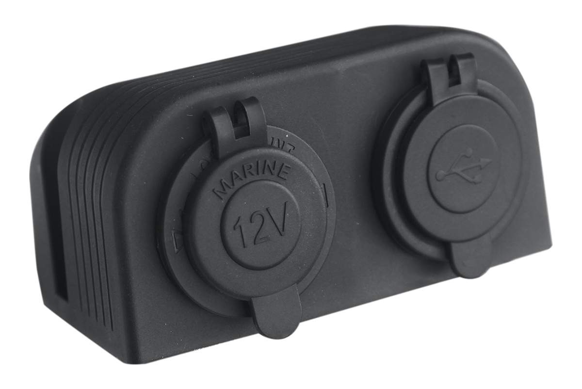 РИФ RIF22-4-1009200 розетка комбинированная с USB 3,1А в корпусе