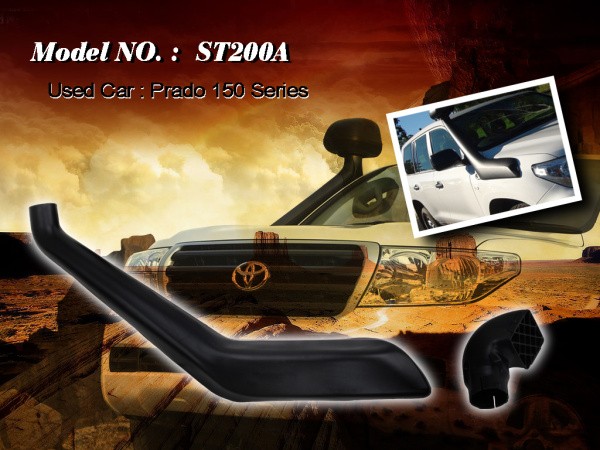 Шноркель ST200A для Toyota Land Cruiser 200 (дизель 1VD-FTV 4.5л-V8 Intercooled Twin Turbo/бензин 2UZ-FE 4.7л-V8 DOHC