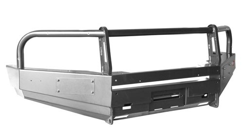 OJeep 02.009.01 передний силовой бампер с площадкой лебёдки на Nissan Patrol Y61 (2004-)